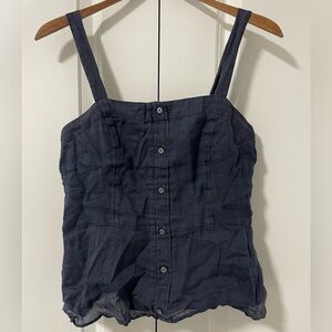 BANANA REPUBLIC- RAMIE BUTTON-FRONT TANK